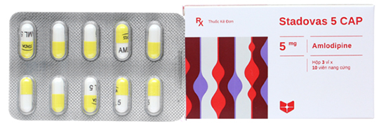 Thuốc huyết áp Stadovas 5 CAP được bán rất phổ biến trên thị trường